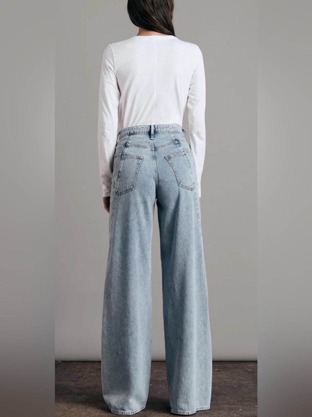 NWT Rag & Bone Light Blue Wide-Leg Jeans High waist Pants ALISHA SOFIE SPLCE - Picture 2 of 10